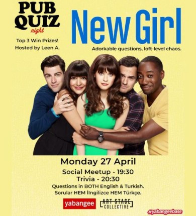 Pub Quiz Night on New Girl (TV Series): Questions in English & Turkish