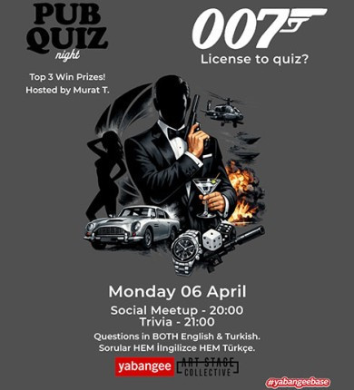 Pub Quiz Night on James Bond (007): Questions in English & Turkish