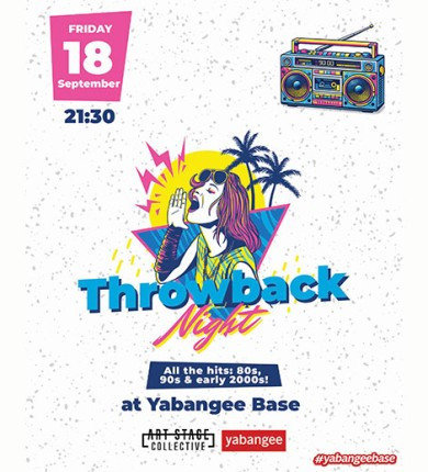 Throwback Night: Hits from the 80s, 90s, and early 2000s!