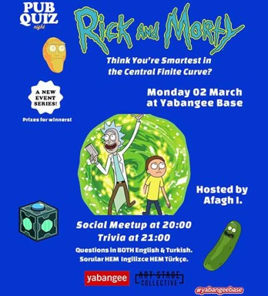 Pub Quiz Night - Rick And Morty