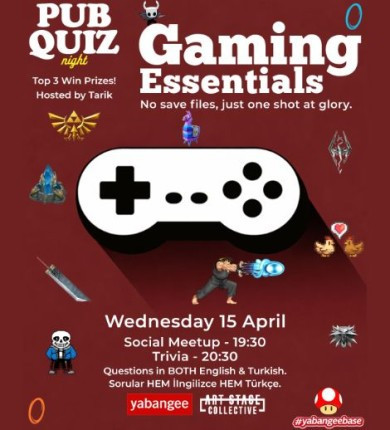 Pub Quiz Night on Gaming Essentials: Questions in English and Turkish
