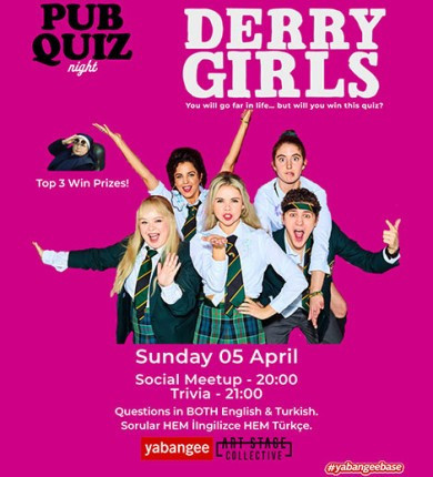 Pub Quiz Night on Derry Girls: Questions in English and Turkish