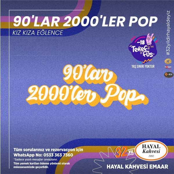 90'lar & 2000'ler Pop - Kız Kıza Eğlence - Teneffüs