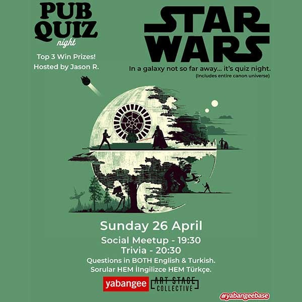 Pub Quiz Night on Star Wars (Canon Universe): Questions in English and Turkish
