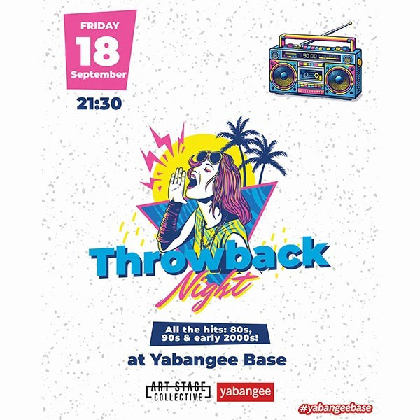 Throwback Night: Hits from the 80s, 90s, and early 2000s!
