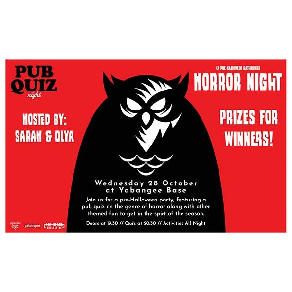 Horror Night Pub Quiz & Pre-Halloween Gathering (& After-Party)