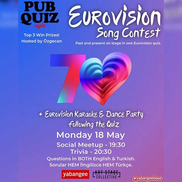 Pub Quiz Night on Eurovision: Questions in English & Turkish