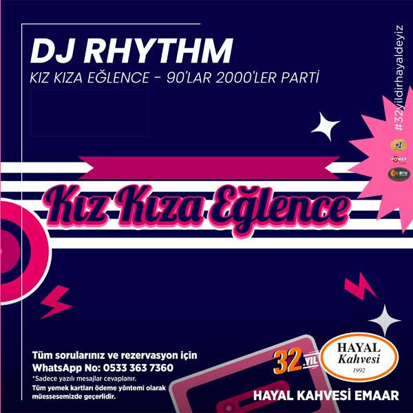 Dj Rhythm - Kız Kıza Eğlence - 90'lar-2000'ler Parti