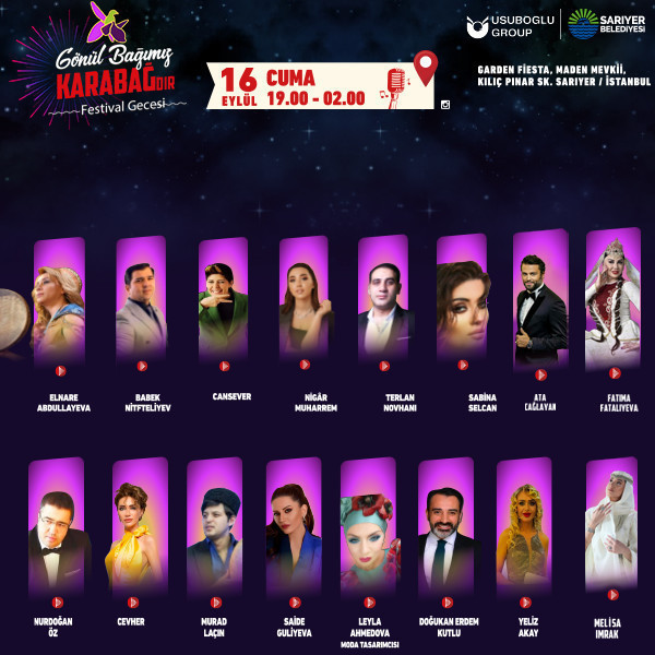 "Gönül Bağımız KARABAĞ'dır" Festival Gecesi